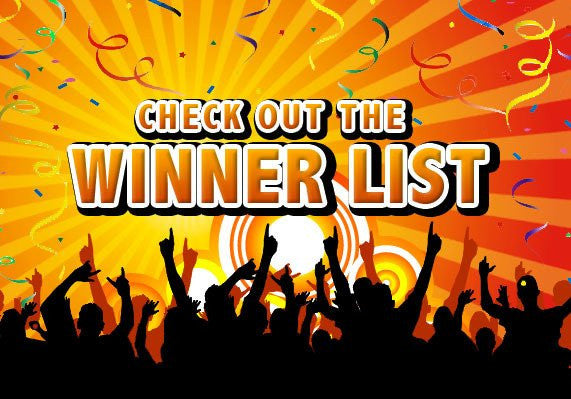 Facebook, Twitter and Instagram Sweepstakes Winner List - Scroll Down To View Winners