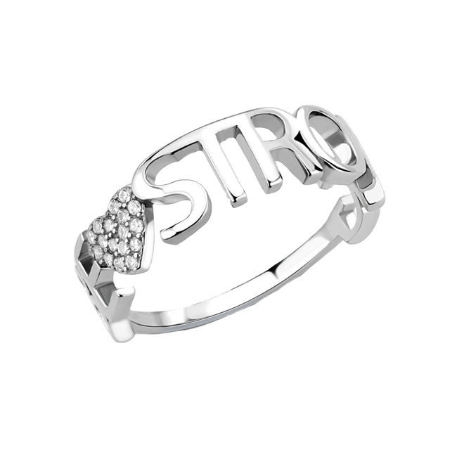 Women's High Polished Stainless Steel Ring with AAA Grade Round CZ
