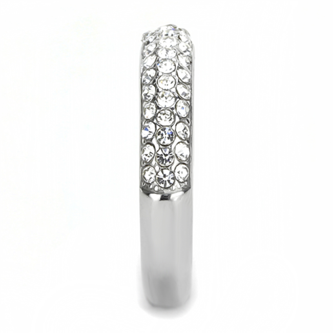 Bette - A Classic Women's Stainless Steel CZ Ring