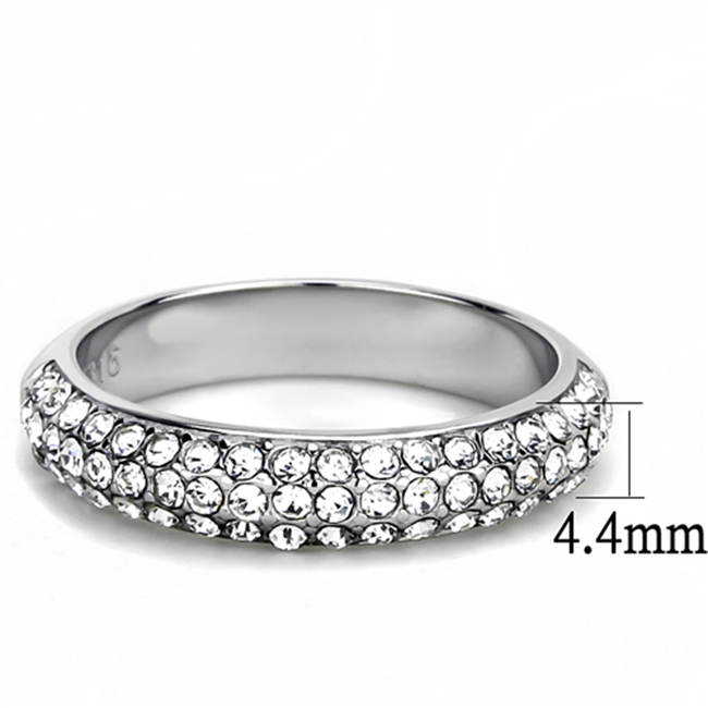 Bette - A Classic Women's Stainless Steel CZ Ring