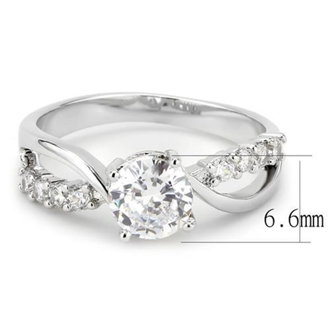 Catherine - A Gorgeous Women's Stainless Steel Ring with AAA Grade Clear CZ Stones