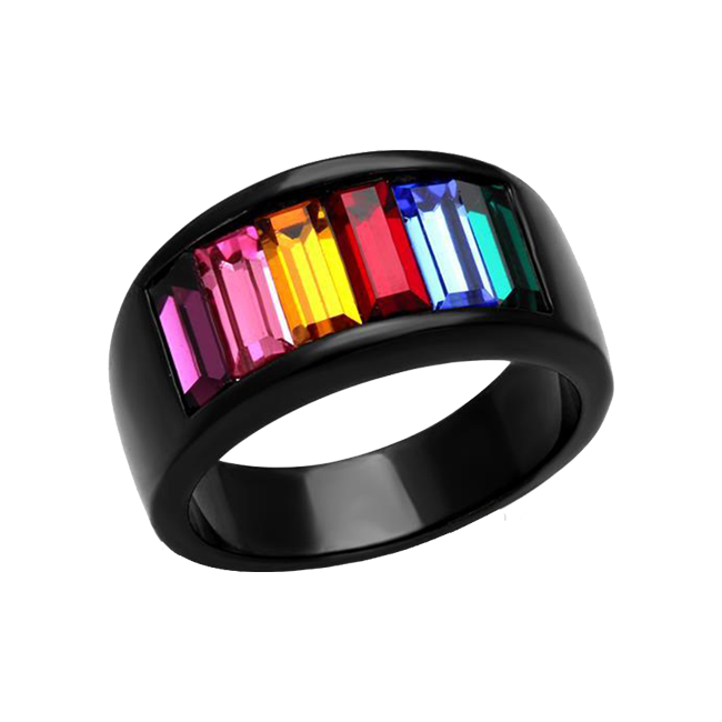 Black IP Stainless Steel Ring