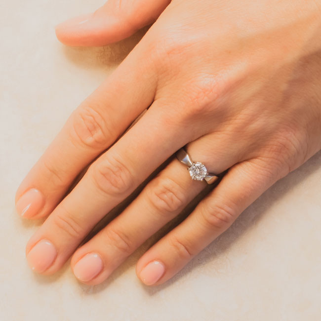 Crazy For You - A Dazzling Stainless Steel Engagement Ring With A Cubic Zirconia 1.3 CT. Eq. Stone
