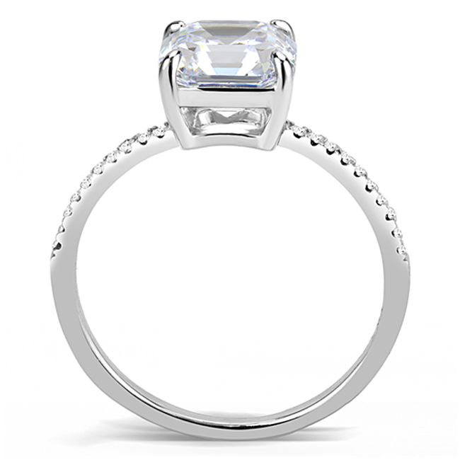 Divinity - A Timeless Stainless Steel Engagement Ring With A Cubic Zirconia 2 CT. Eq. Stone