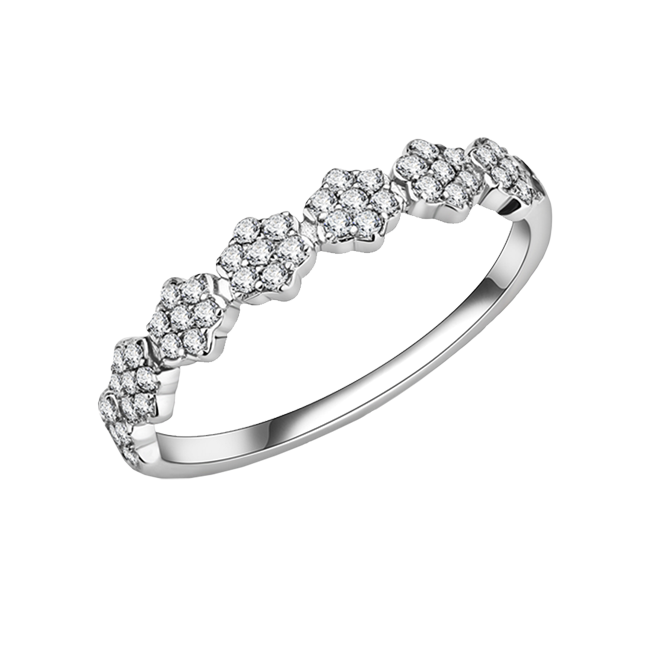 Women's Stainless Steel AAA Grade Clear CZ Ring