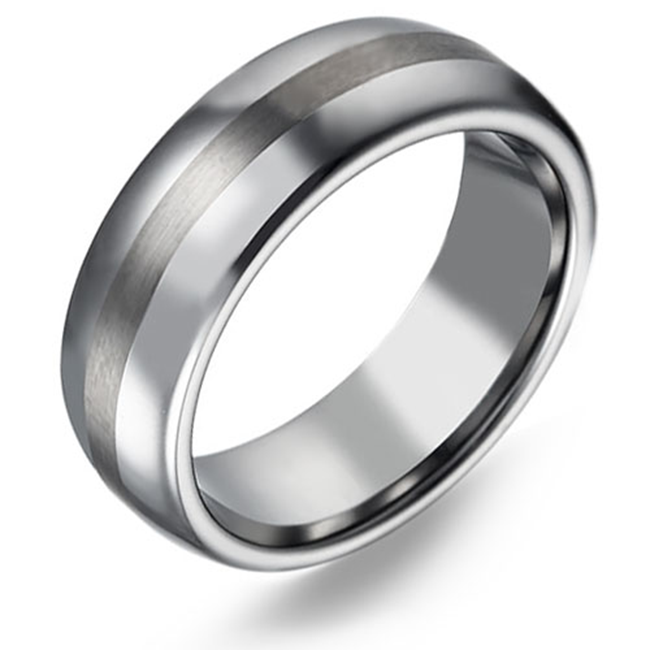 El Mirage - Men's Titanium Ring with Two Tone Finish