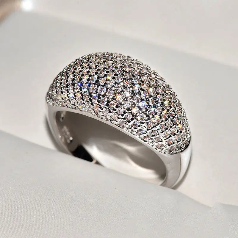 Forever Together - Stainless Steel Clear CZ Stackable Rings