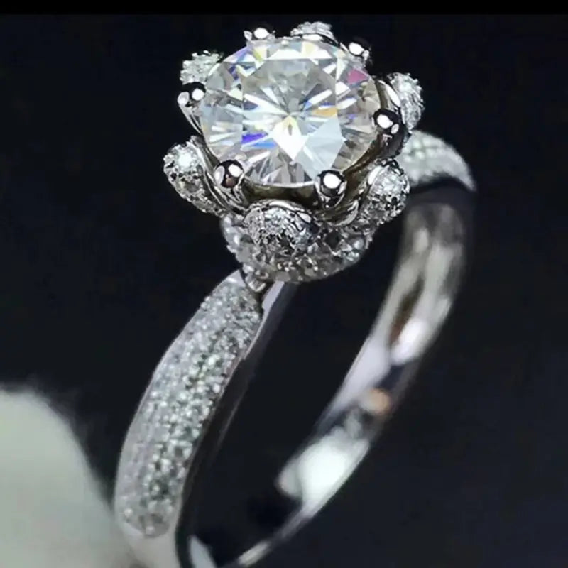 She's The One - A Knockout Stainless Steel Women's Solitaire Ring With A Cubic Zirconia 4.91 CT. Eq. Stone