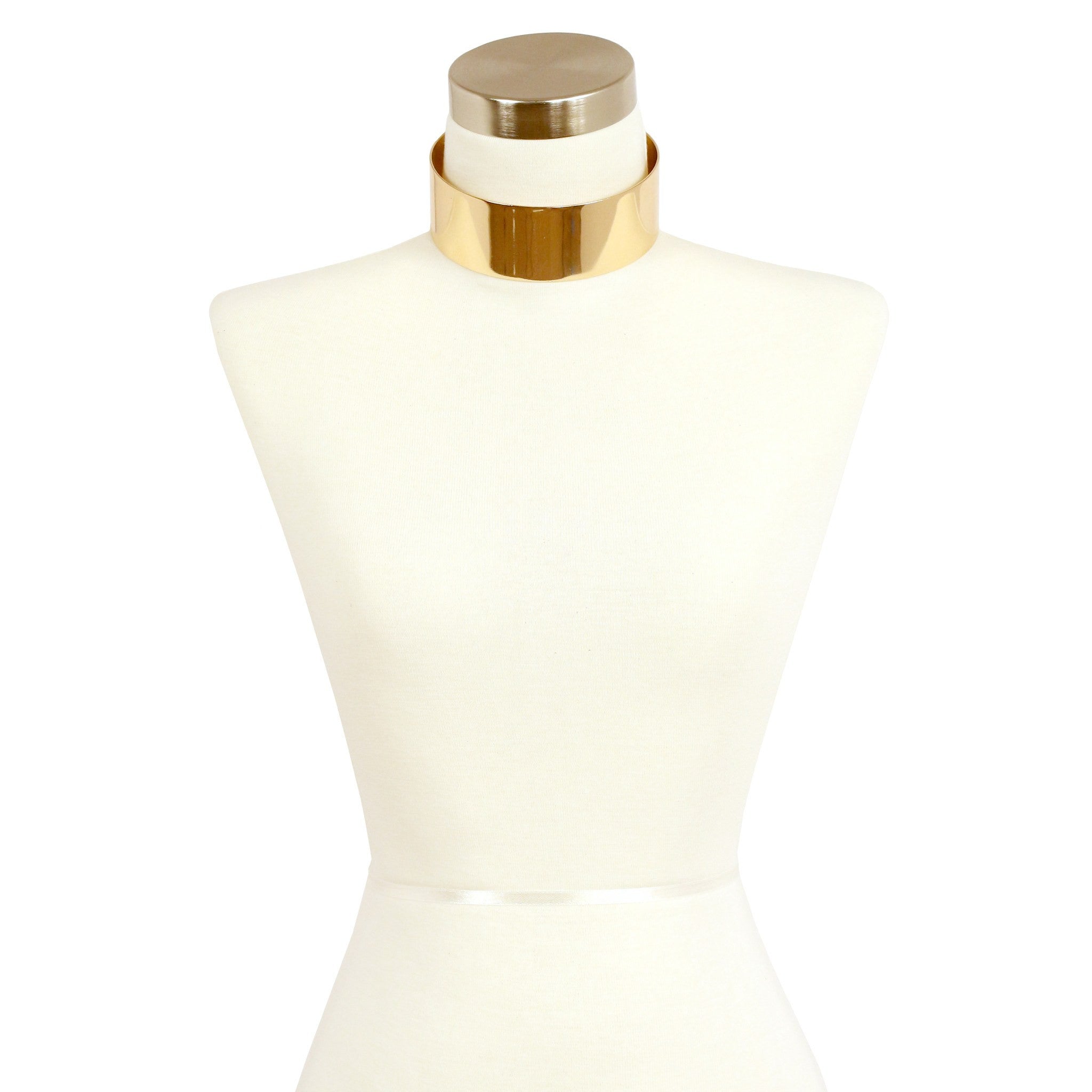 Sparkling Sage - Chunky Metal Choker Necklace