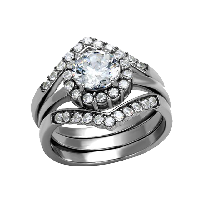 A Show Stopping High Polished Stainless Steel Women's Statement Se