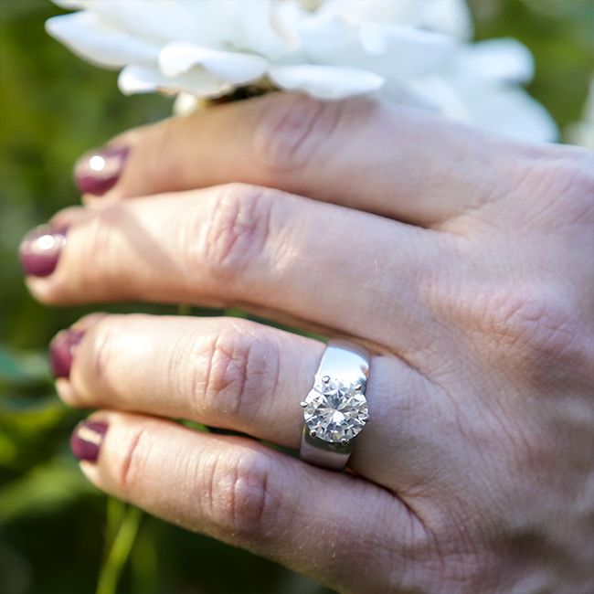 More Than Words - A Breathtaking Stainless Steel Engagement Ring With A Cubic Zirconia 3.87 CT. Eq. Stone