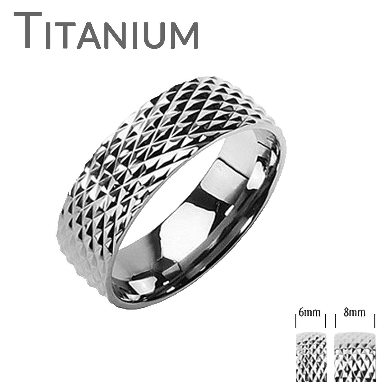 Parallels - FINAL SALE Artistic Titanium Snake Skin Design Ring