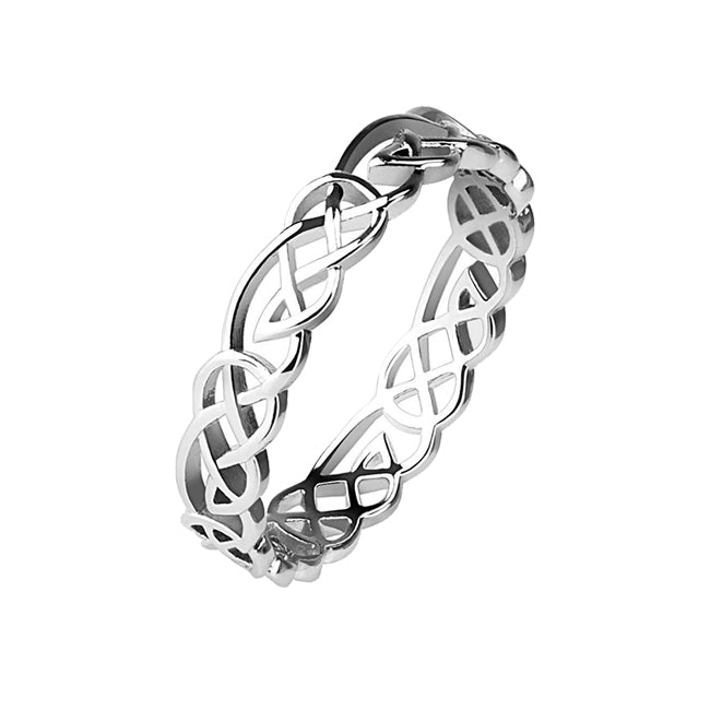 Tribal Knot - FINAL SALE Rhodium Plated Brass Ring