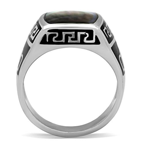 Mystical Stone - Stainless Steel Detailed Design Precious Stone Ring