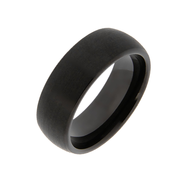 Rockout - Men's 8mm Matte Black Tungsten Ring