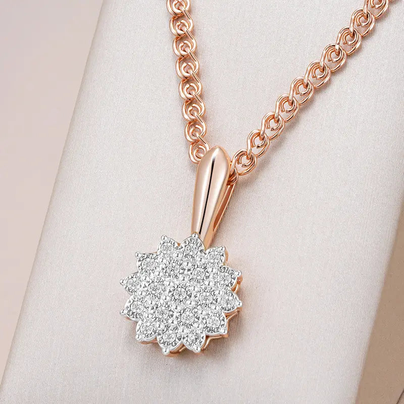 Sparkling Halo Necklace - A Timeless Halo CZ Stone Necklace
