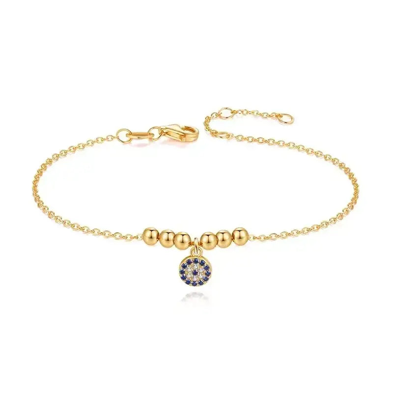 Stackable Treasure - Gun Stainless Steel Band With Blue And Clear Stones