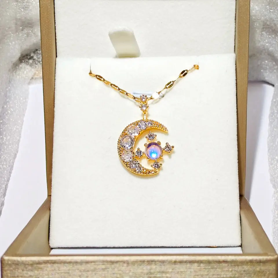Heart of Love - A Beautiful Rhodium Plated Brass Love Necklace with AAA Grade Clear CZ Stone