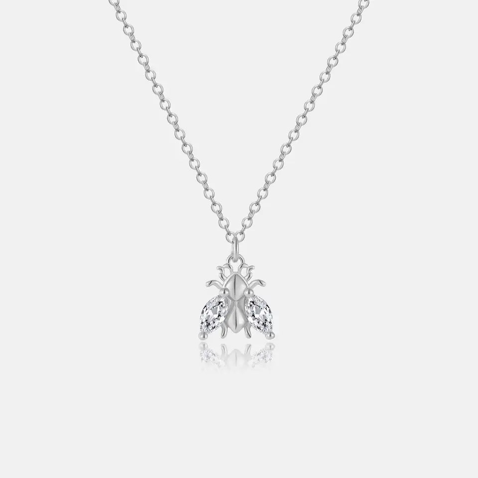 Faith Within - Women's Brass Necklace with AAA Grade Clear CZ Stones