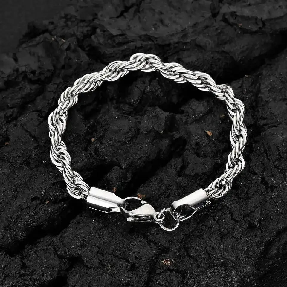 Rainbow Forever - Stainless Steel Unisex Band With Rainbow Ion Plated Stepped Edges