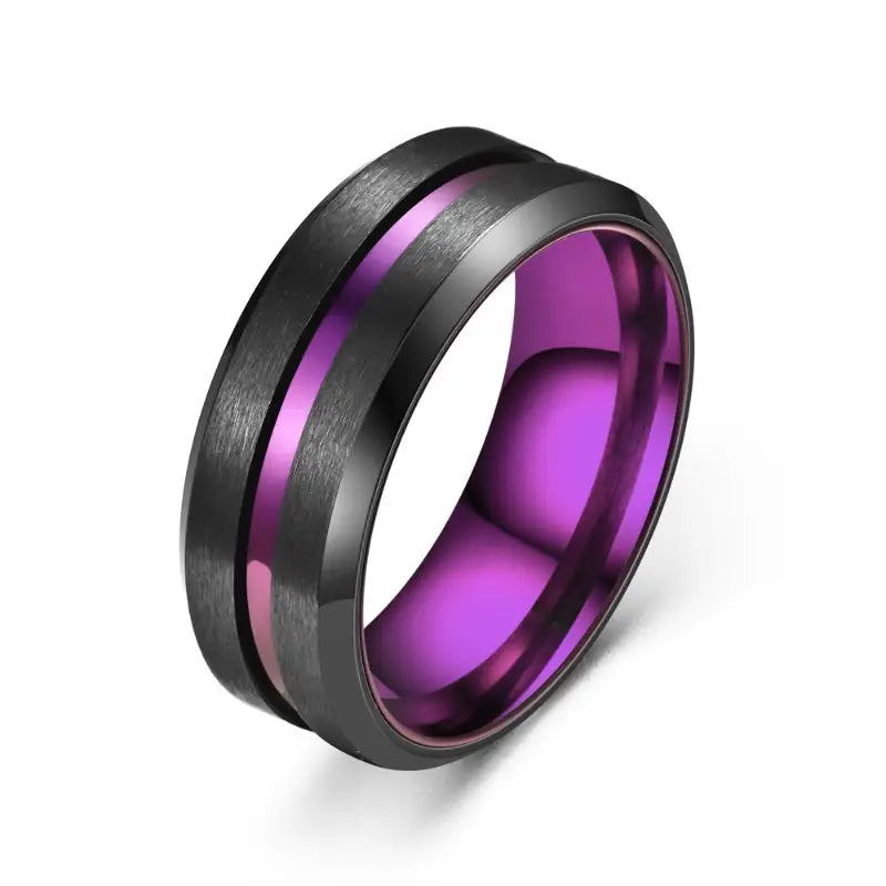 Titanium Chief - Titanium Black IP Two Tone Ring