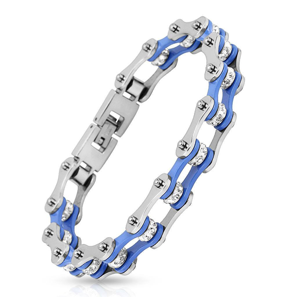 In Gear - Stainless Steel Motorcycle Chain With Blue Ion Plating