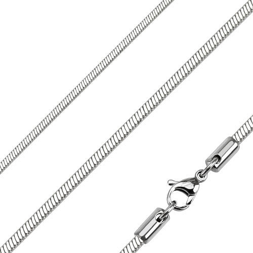 Boxy Snake Chain - 2mm Thick Stainless Steel Chain