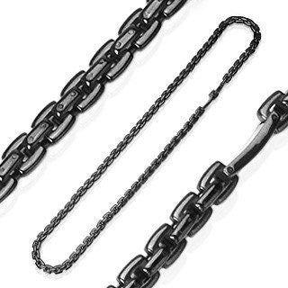 Scorpion - Square Chain Design Black and Stainless Steel Quality Necklace
