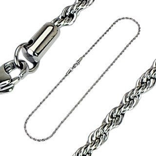 Silver Serpentine - Tri Link Classic Style Stainless Steel Finely Crafted Necklace