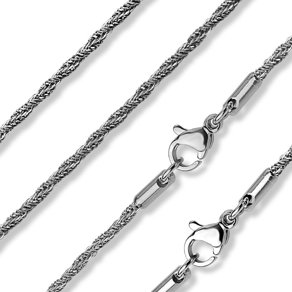 Twisted Around - Round Stainless Steel Chain