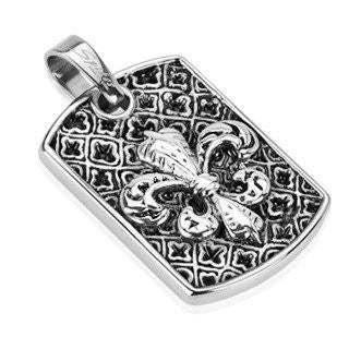 Fleur De Love - Stylized Lily Stainless Steel Decorative Design Pendant