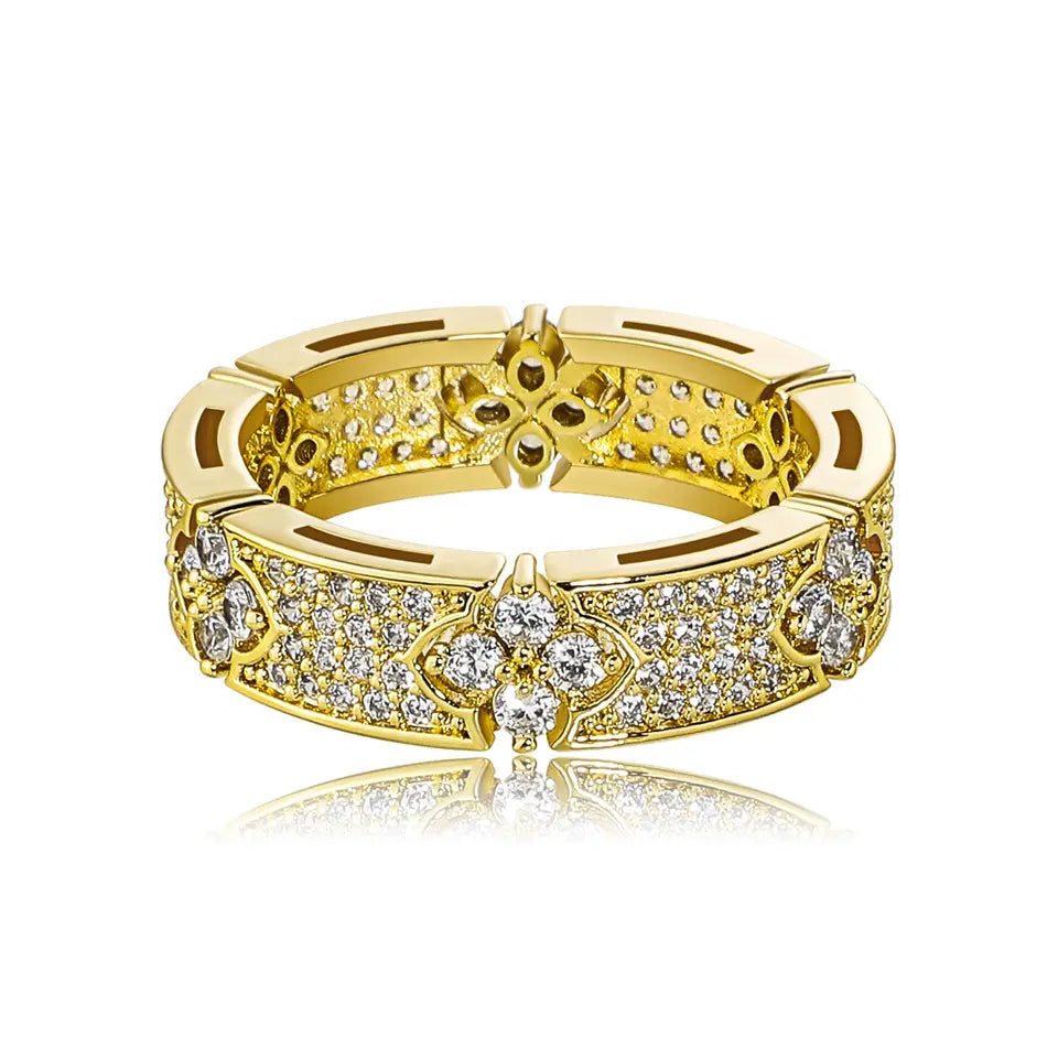 Speechless - A Magnificent Women's Statement Ring With A Cubic Zirconia 4 CT. Eq. Stone
