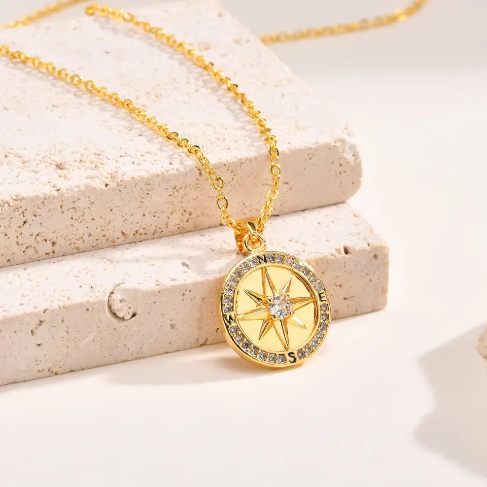 Classic Solitaire Pendant Necklace - Women's Rhodium Plated Brass and 1 ct. CZ Pendant Necklace