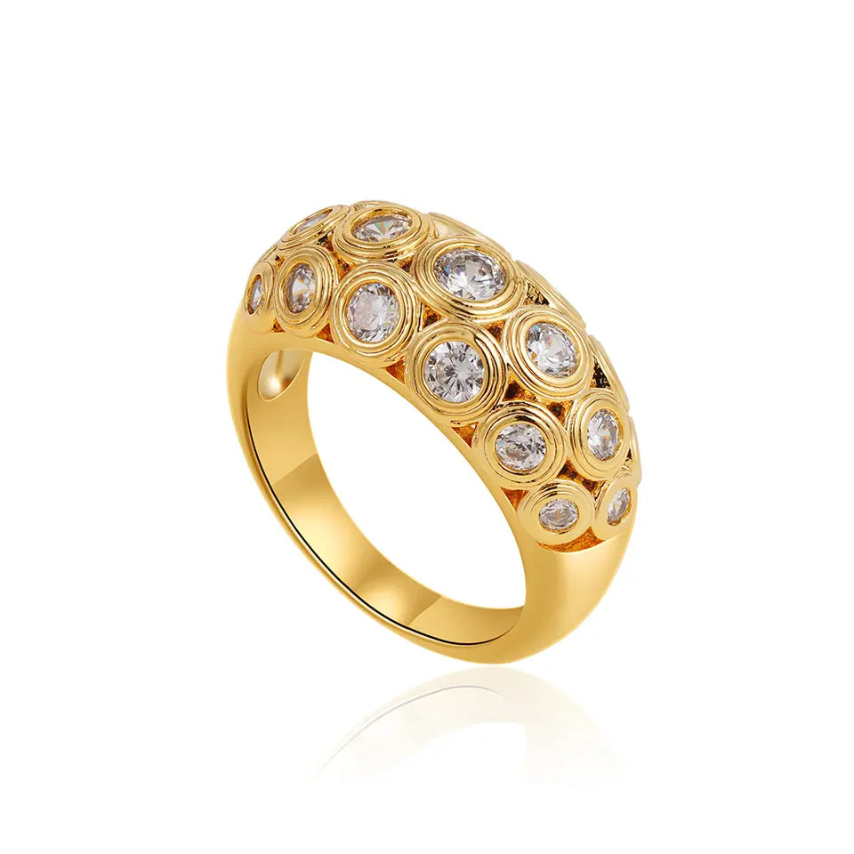 Monroe - A Classic Women's Stainless Steel CZ Ring