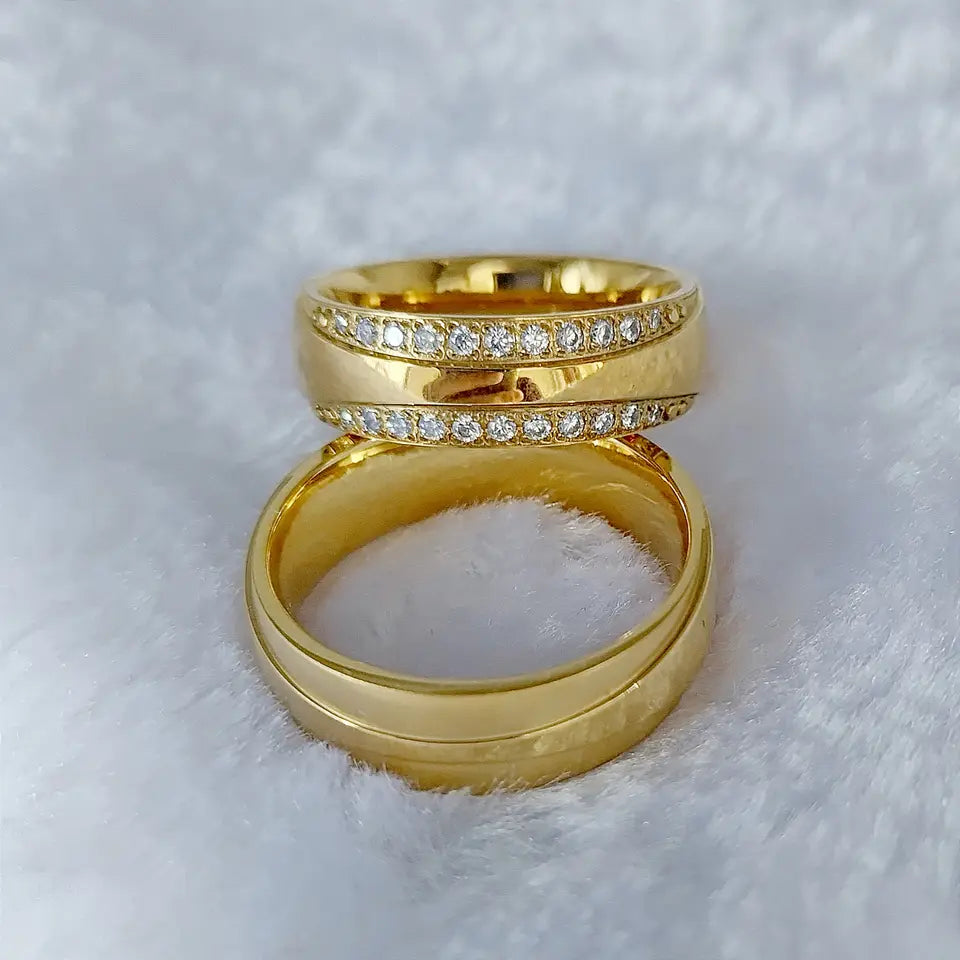 Full Eternity - Domed CZ Eternity Stainless Steel Ring
