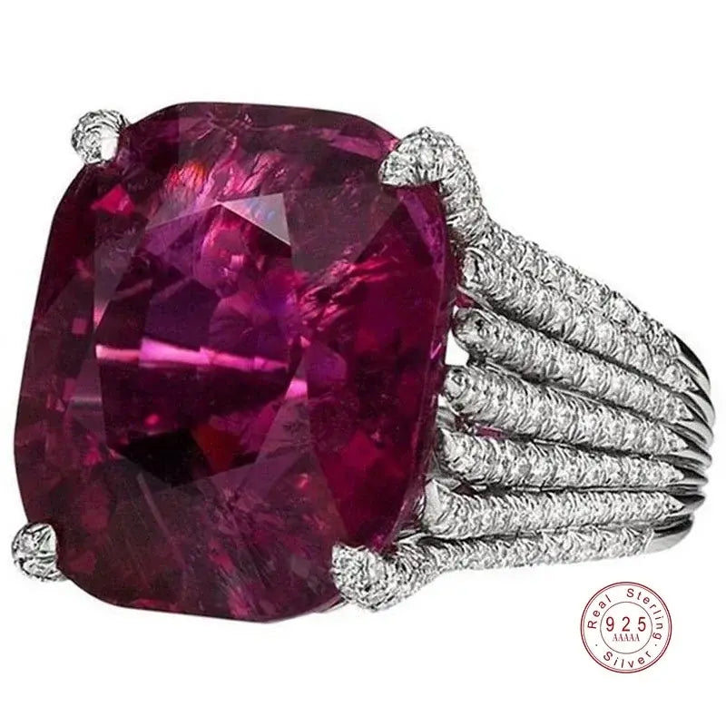 Lamour - A Magnificent High Polished Stainless Steel Ring with Three AAA Grade CZ Stones