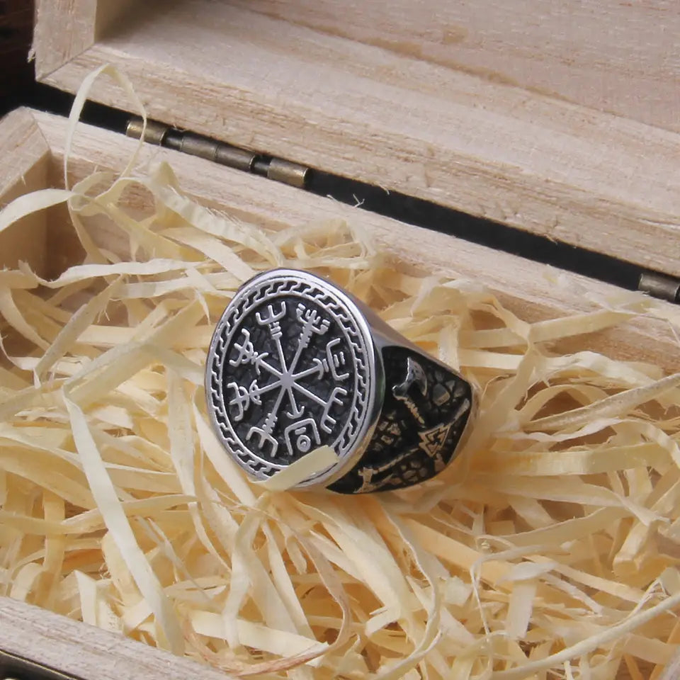 US Veteran - United States Veteran antiqued stainless steel signet ring