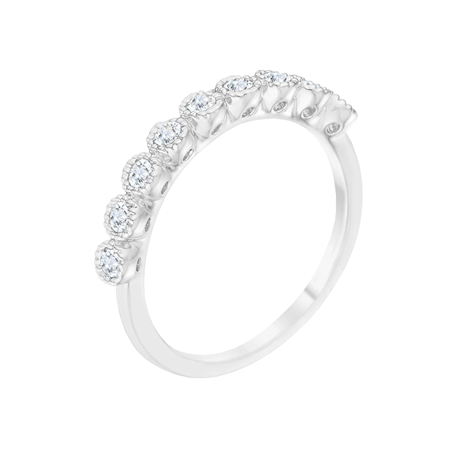 Sweet Harmony - Women's Rhodium Plated AAA Grade Clear CZ Band