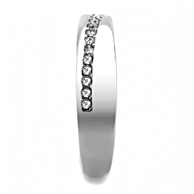 Only Yours - Women's Stainless Steel Ring High Polished No Plating Clear CZ Ring