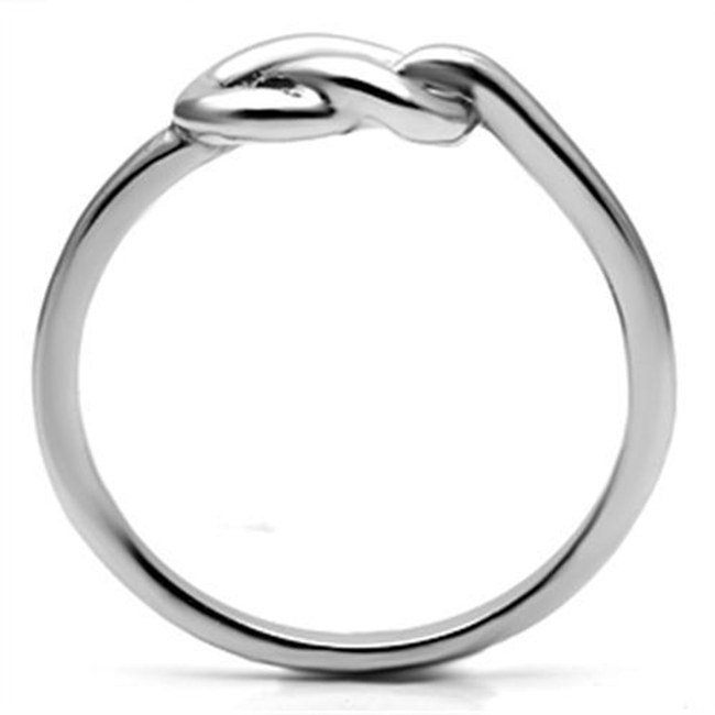 Tied Together - Women's Delicate High Polished Stainless Steel Ring