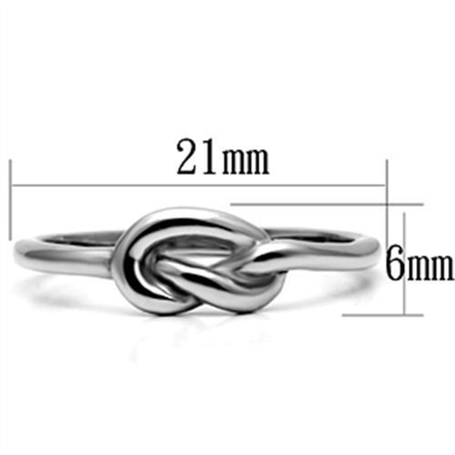Tied Together - Women's Delicate High Polished Stainless Steel Ring
