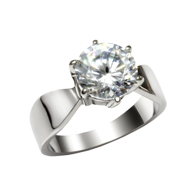 A Breathtaking Stainless Steel Engagement Ring