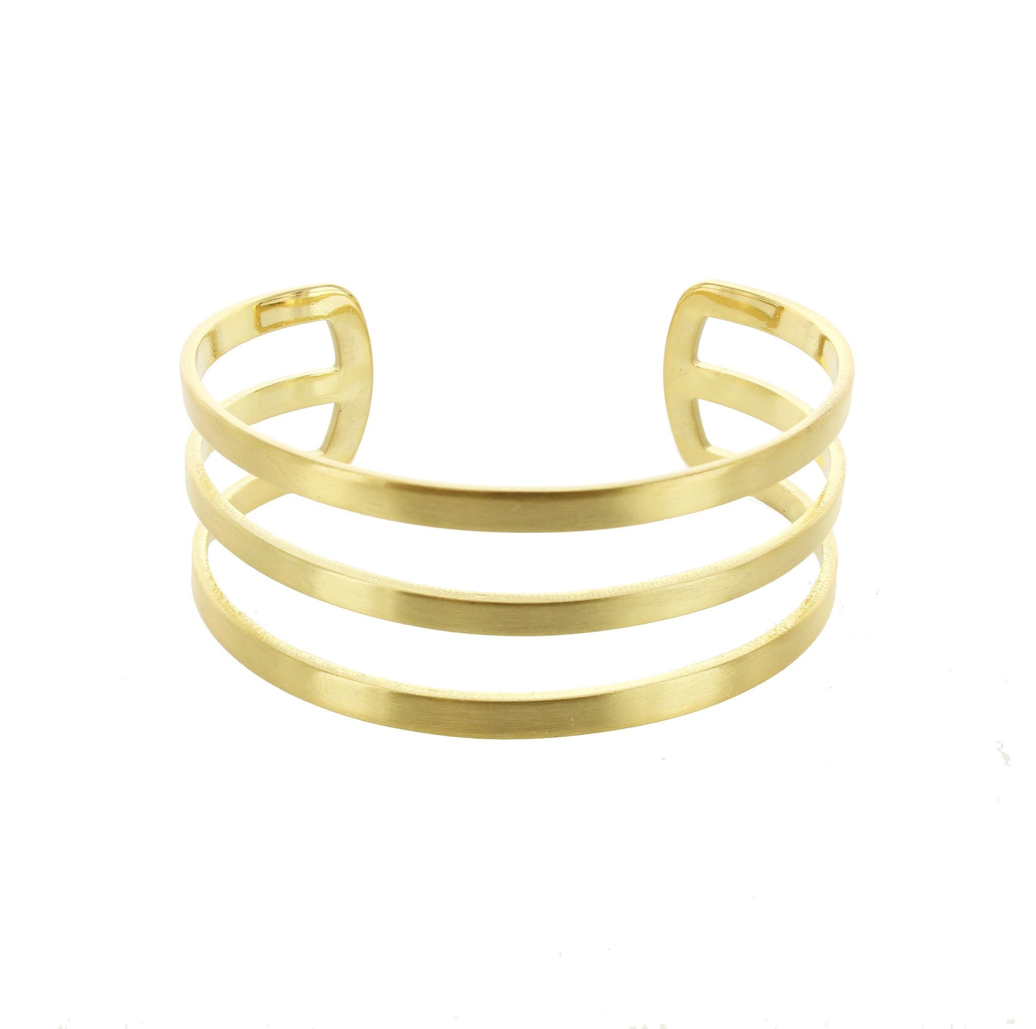 Sparkling Sage - Detailed Cutout Layer Cuff Bracelet