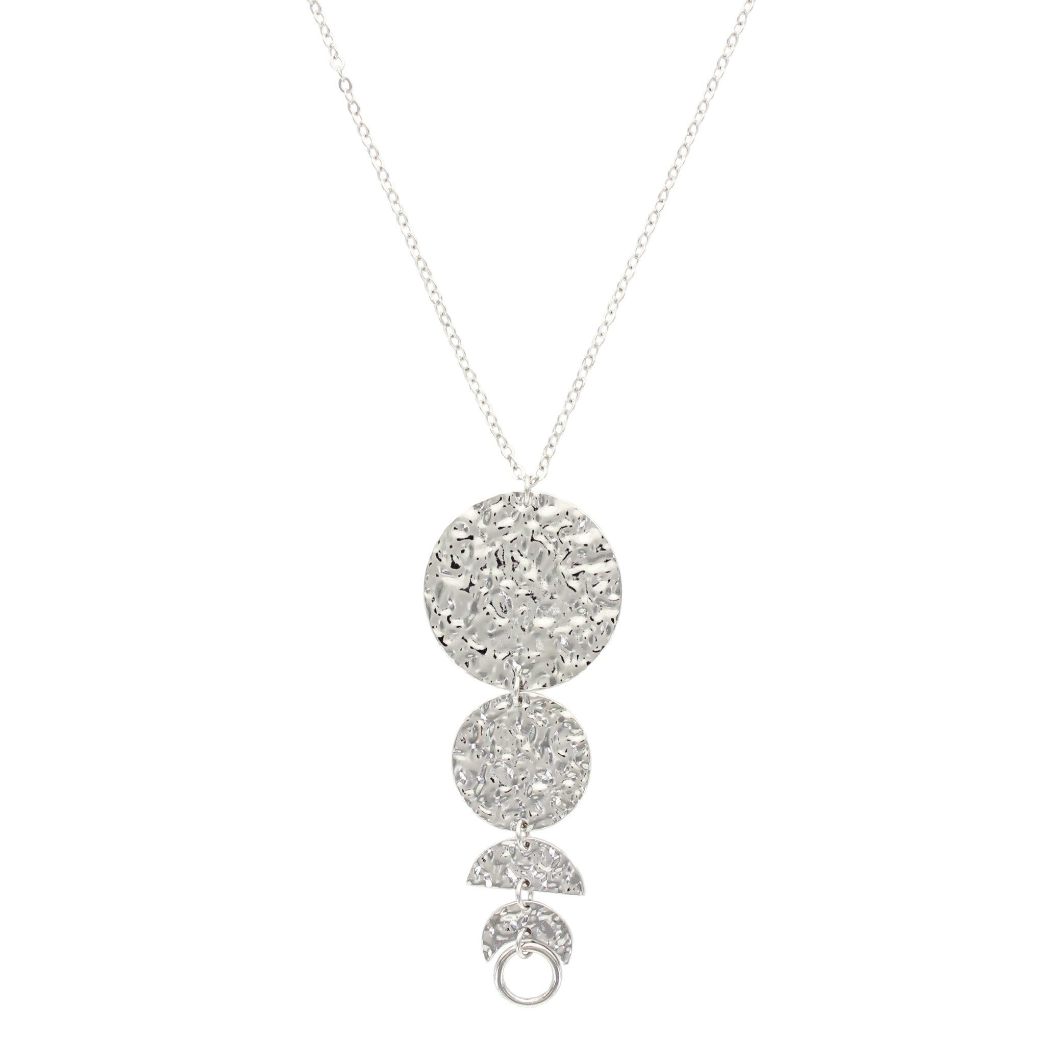 Sparkling Sage - Coin Plated Moon Phase Pendant Necklace