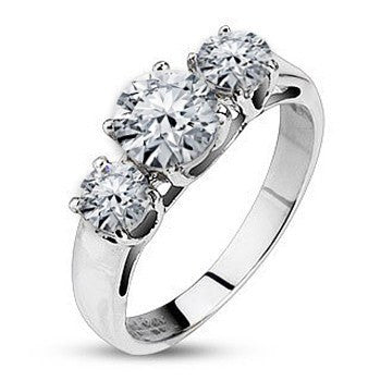 Enchantment - FINAL SALE Astonishing Piece Of Art Stainless Steel Ring with Cubic Zirconias