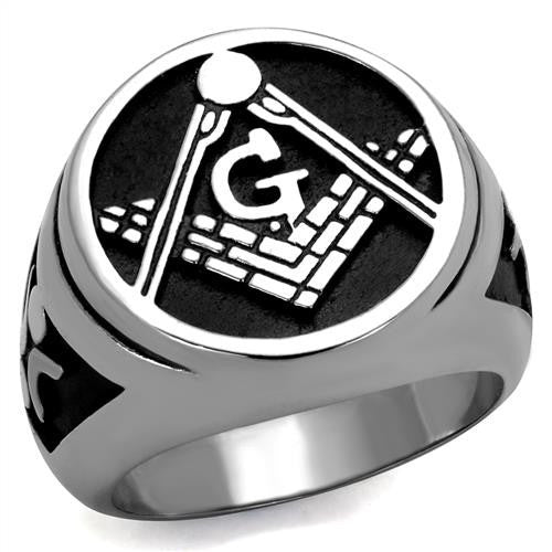 Masonic Jet Black - FINAL SALE Stainless Steel Masonic Ring